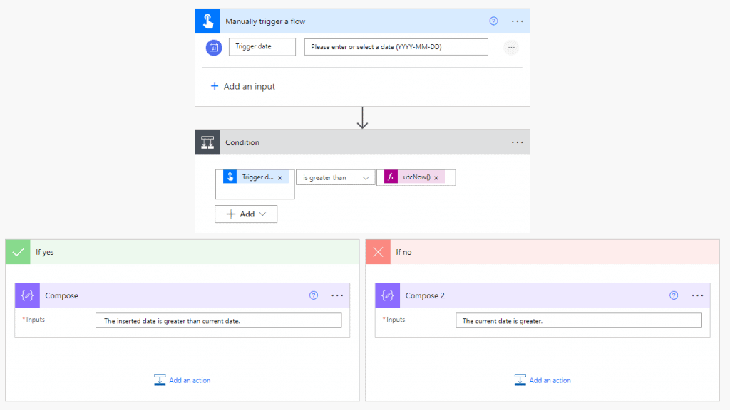 Power Automate if condition example