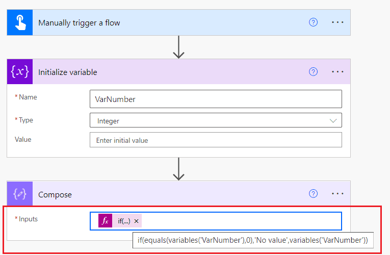 Power Automate If expression blank