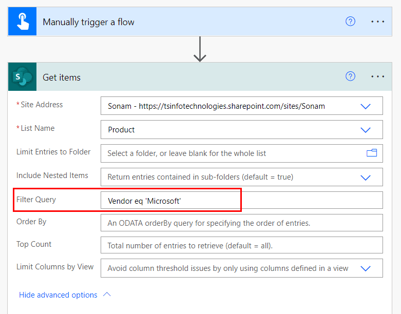 Power Automate if get items empty