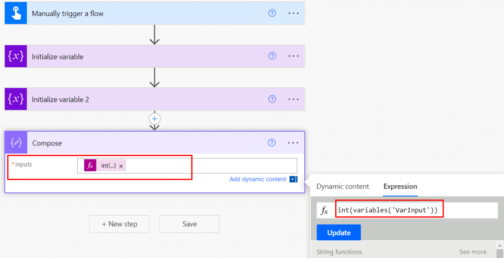 Power automate if integer