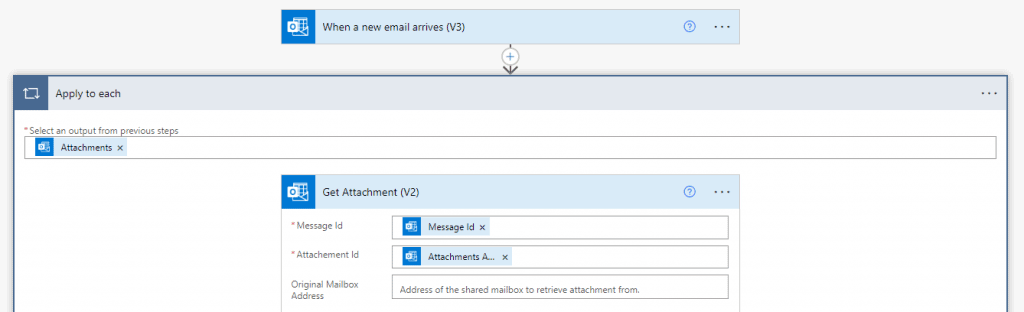 Power Automate if the attachment name contains