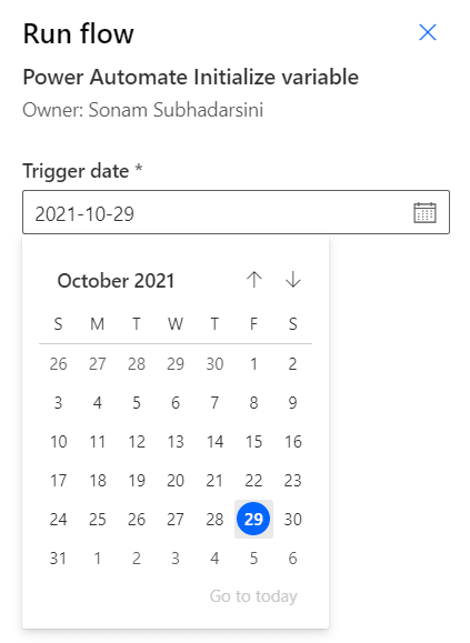 Power Automate Initialize Variable Date type