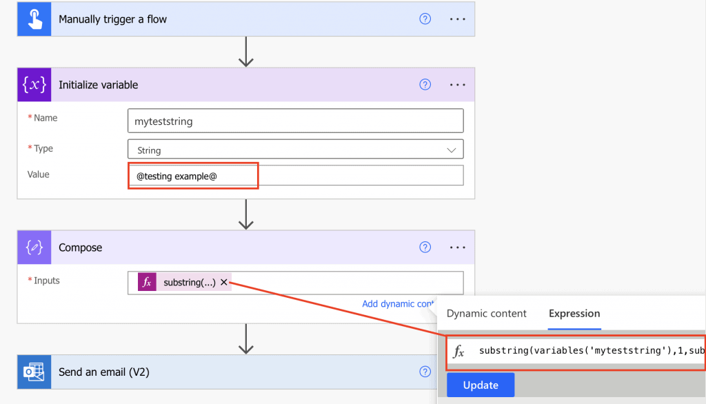 Power automate remove first and last characters from string