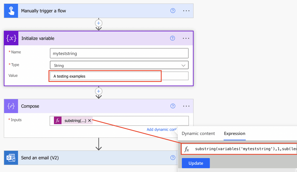 Power Automate remove the first character from string