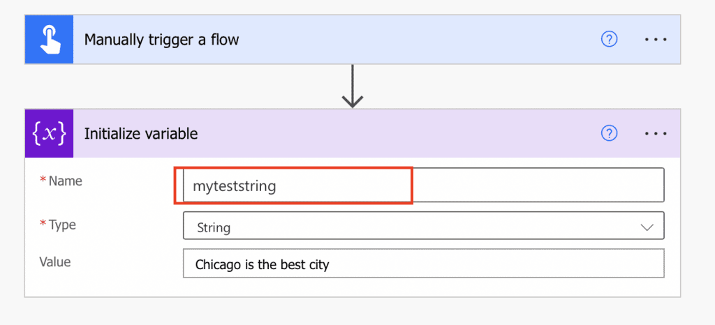 Power Automate replace strings Initialize Variable