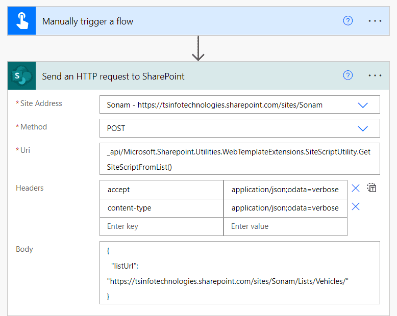 power automate rest api call