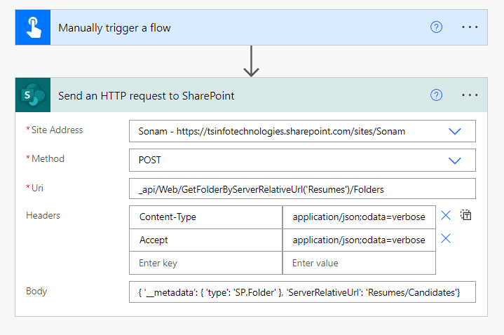 power automate rest api document library