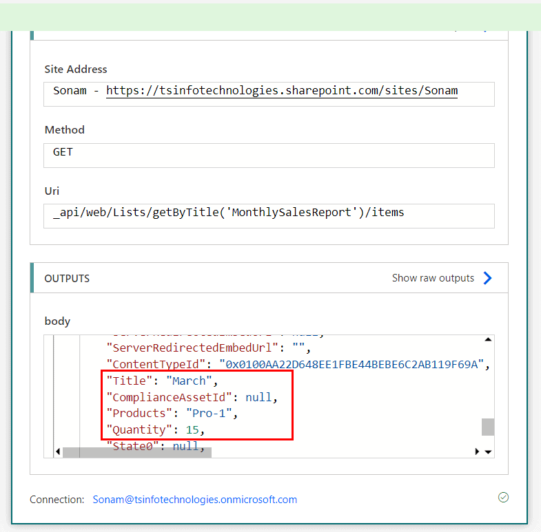 Power Automate REST API get the SharePoint items