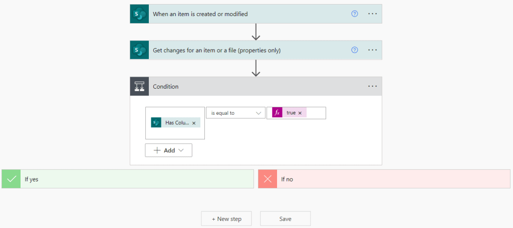 Power automate send notification if field changed