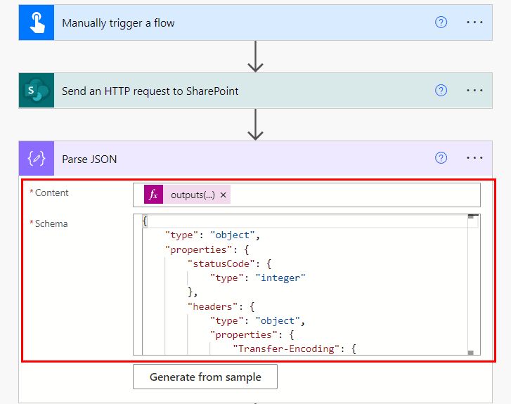 power automate send rest api using JSON