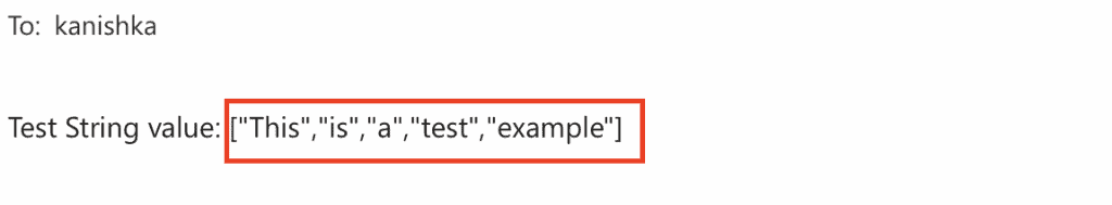 Power Automate split string into array result