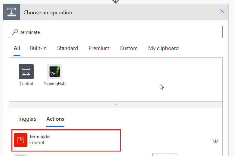 power automate terminate parallel branch