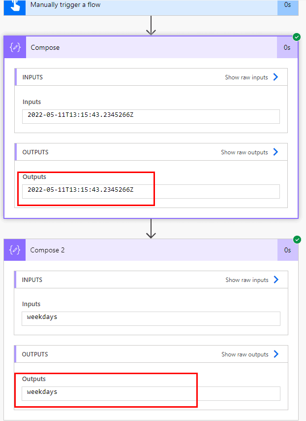 Power Automate to check if a date is a weekday or weekend