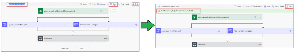 Power Automate update a Dataverse row