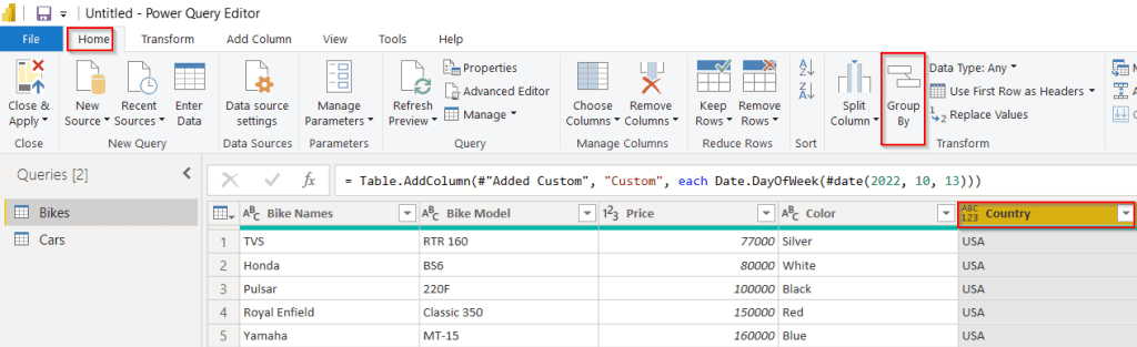 Power bi add column with fixed values distinct count