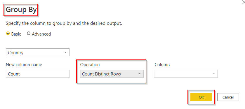 Power bi add column with fixed values distinct count example