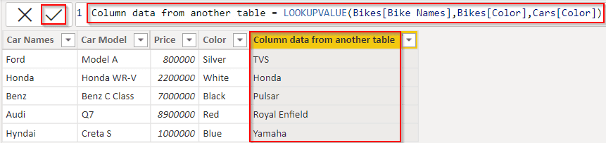 Power Bi adds column from another table Lookup