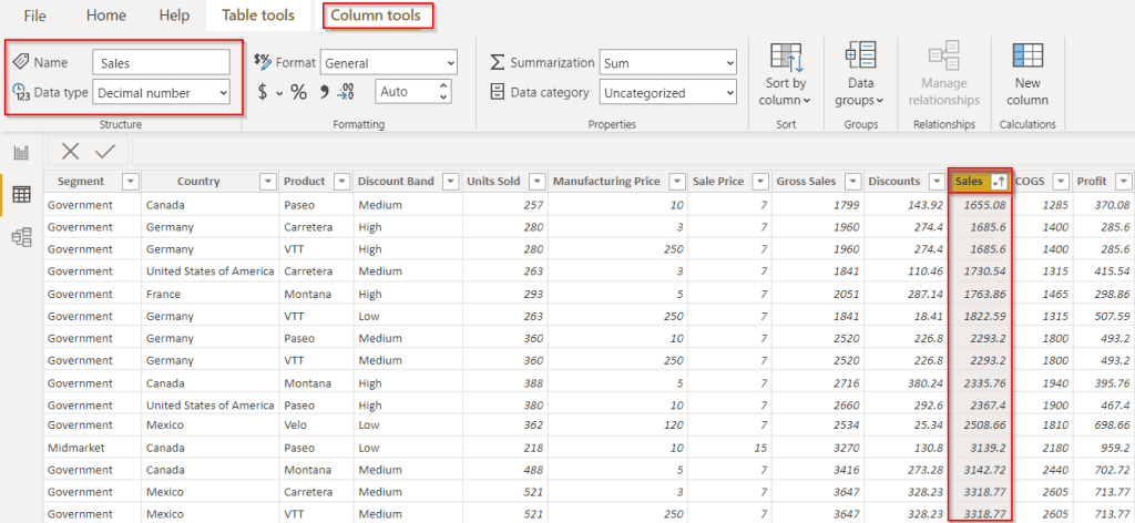 Power BI convert number to text