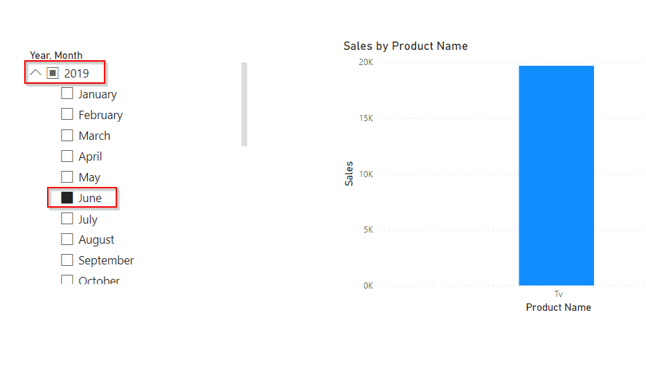 power bi date slicer by month year