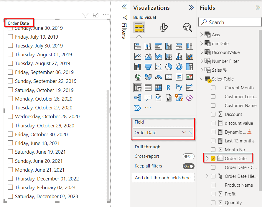 Power BI date slicer default to last 30 days