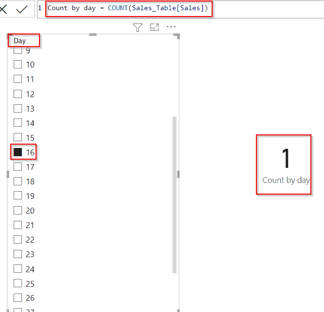 Power BI DAX count days