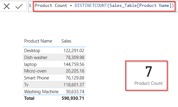 Power BI DAX counts distinct