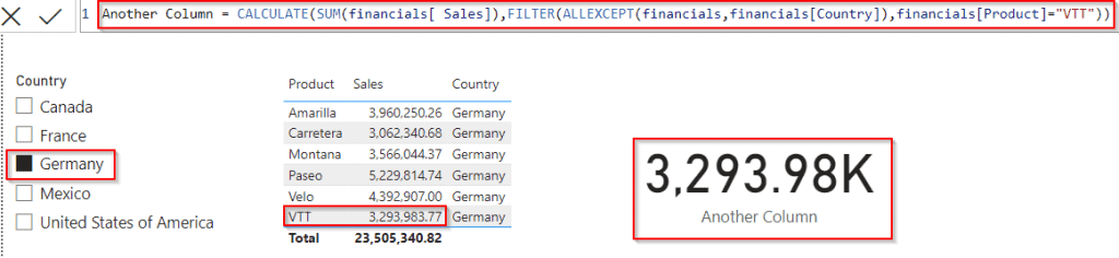 Power bi DAX filter based on condition based on another column