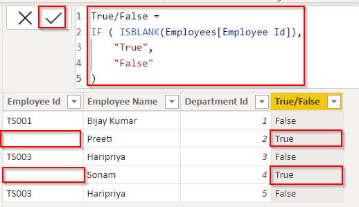 Power bi Dax filter based on condition true false example