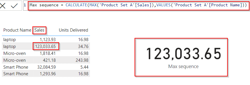 Power BI DAX filter max value