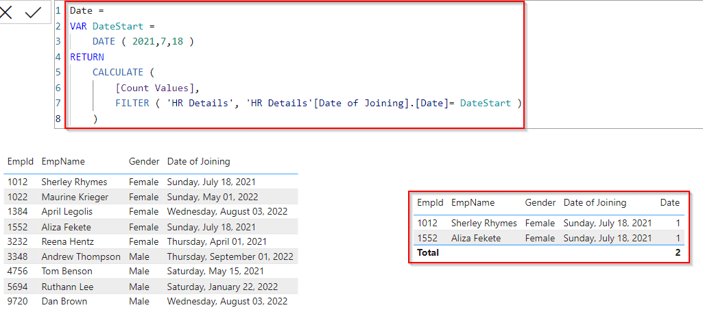 Power BI DAX filter table by date