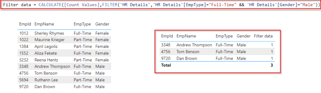 Power BI DAX filter table multiple values