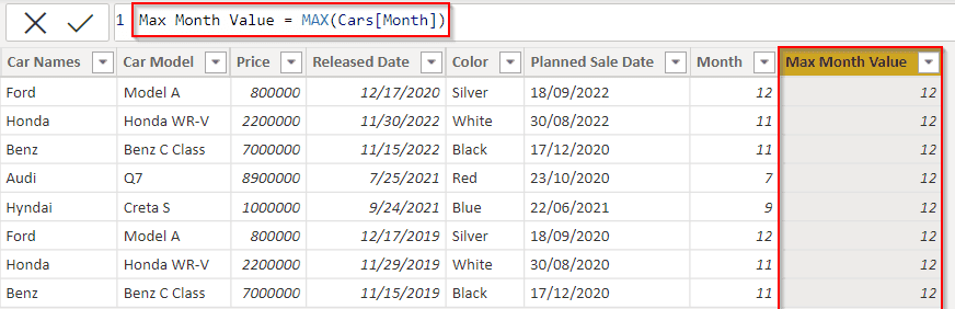 Power BI DAX max date add month example