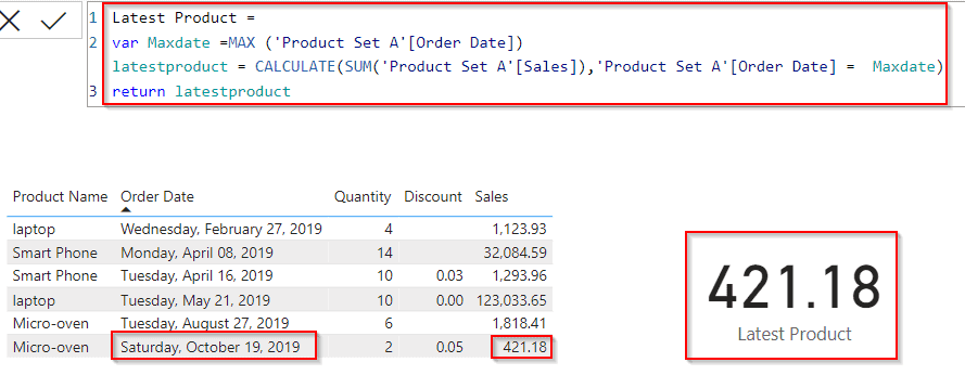 Power bi Dax max filter date