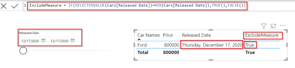 Power BI DAX Min date remove