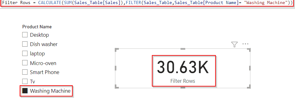 Power BI DAX Query filter