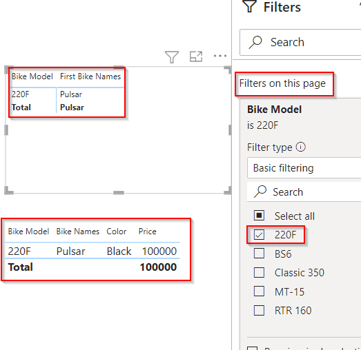 Power BI DAX remove page filter example