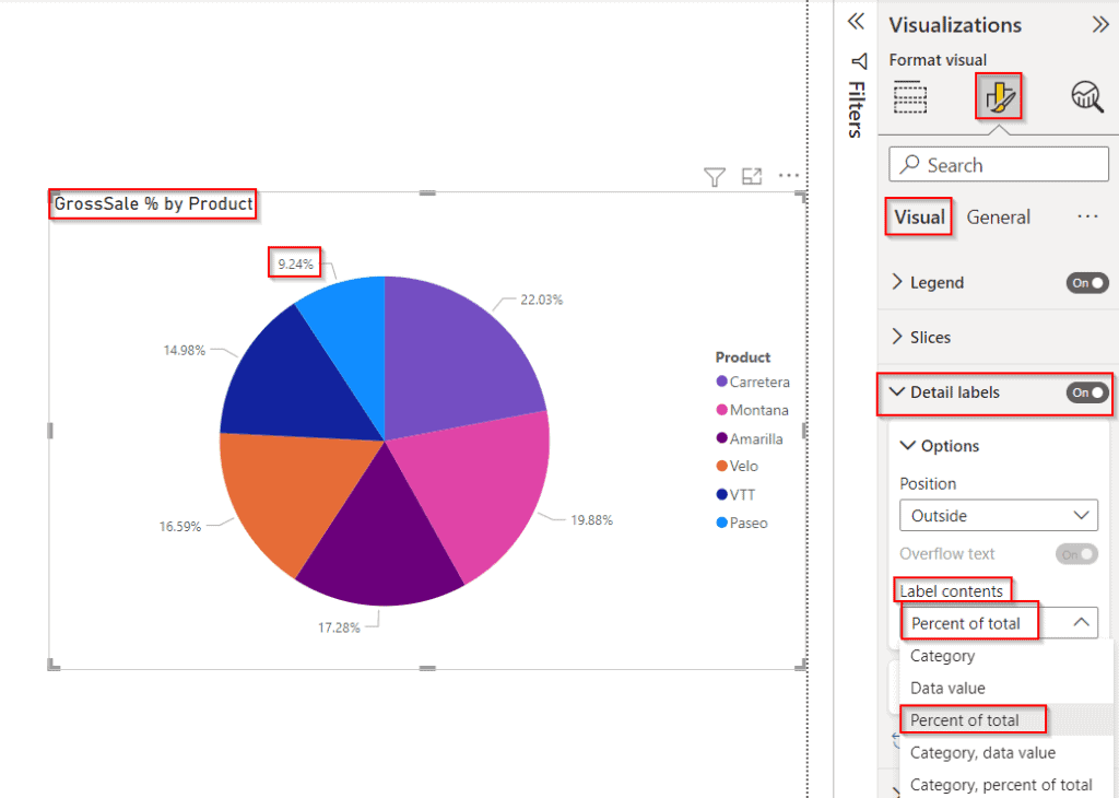 Power BI percent of the total with filter