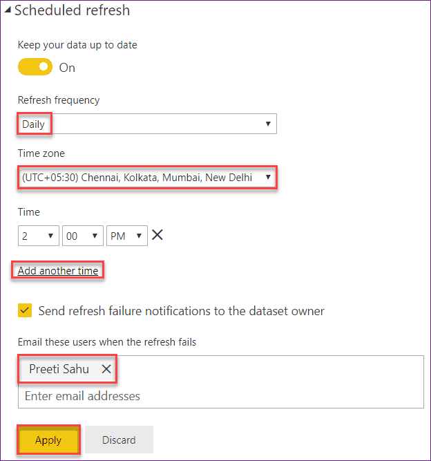 power bi report data refresh 