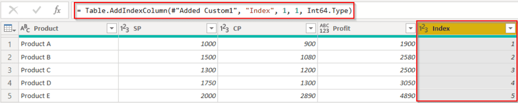 Power query add column as number example