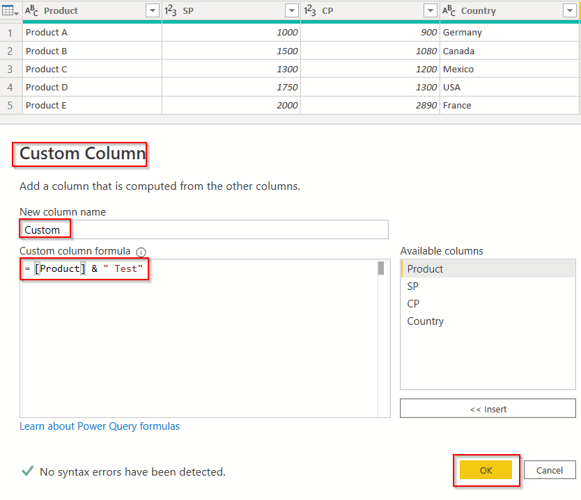 Power query add column at beginning