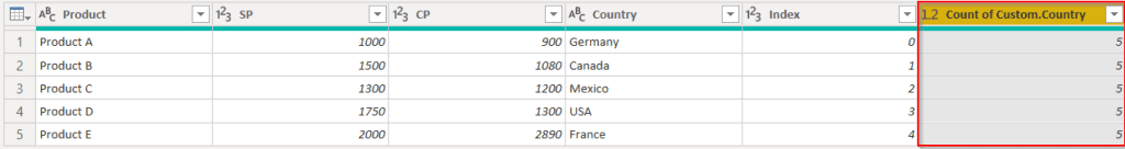 Power query add column based on the list example