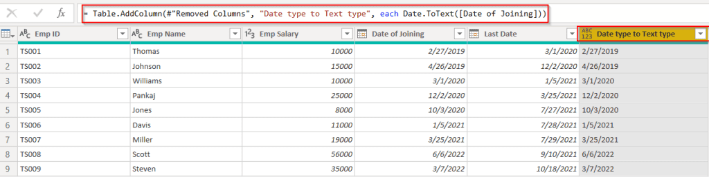 Power query add column date to text example Power query add column date to text example