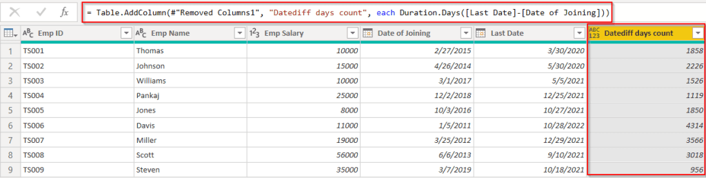 Power query add column datediff example Power query add column datediff example