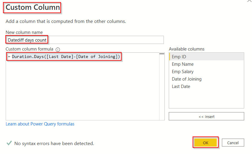 Power query add column datediff Power query add column datediff