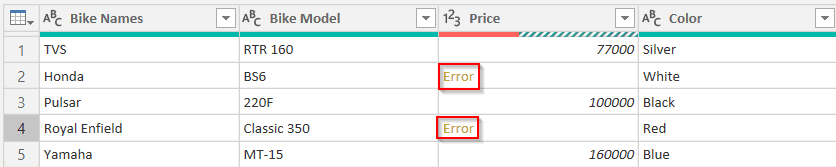 Power query add column if an error example