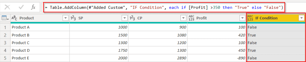 Power query add column if else