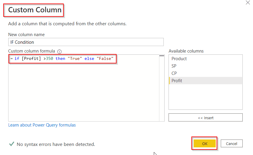 Power query add column if else example