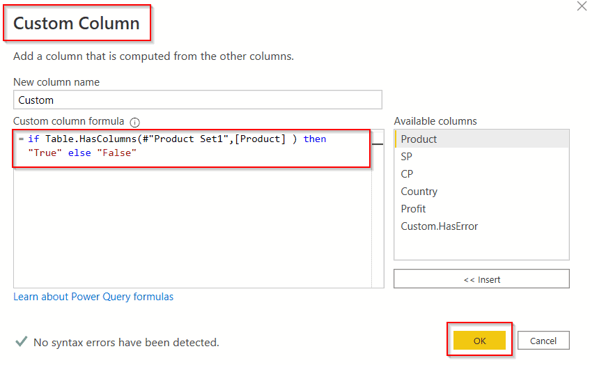 Power query add column if it doesn't exist