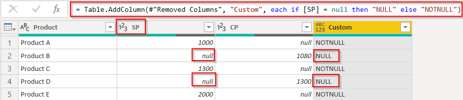 Power query add column if null example