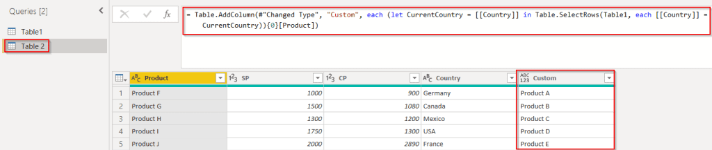 Power query add column lookup value from another table example